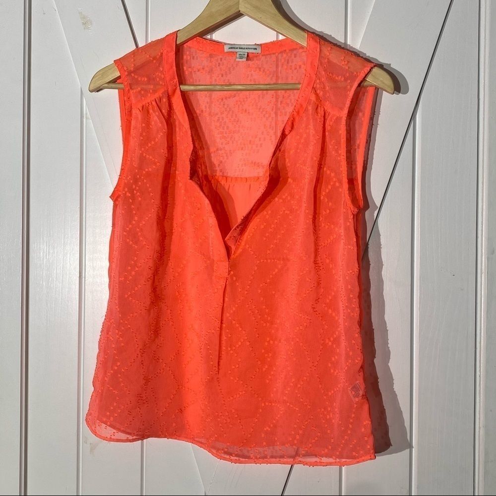 American Eagle Outfitters Fluorescent Sheer Tank